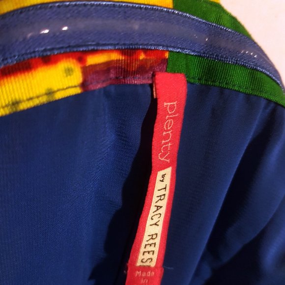 plenty by TRACY REESE Multicolor Abstract Watercolor Print Shift Mini Dress 2 XS - Picture 13 of 13